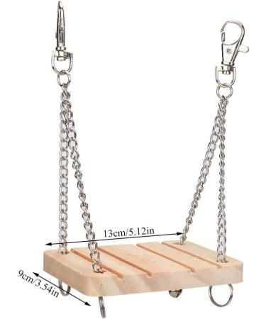 Premium Hamster Swing & Toys | Wooden Hanging Beds for Hamsters Mice Guinea Pigs & Chinchillas - Ideal Pet Accessories - Buy Online on SooperMarket.com