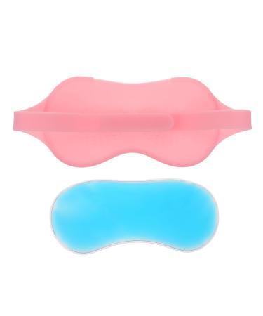 minkissy 1 Set Gel Eye Mask Pink Eyes Facial Mask Travel Gel Sheet 65X2CM Pink