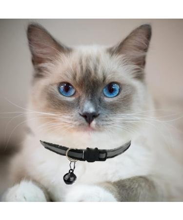 Hepplly 6-Pack Cat Collars - Quick Release Reflective Kitten Collars with Bell (Black) | International Shipping - Buy Online on SooperMarket.com