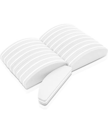 20PCS Nail Buffer 100/180 White Nail Buffer Blocks for Natural Gel & Acrylic Nails Half Moon Buffer Sanding Block Professional Salon Nail Buffing Block Manicure Tools