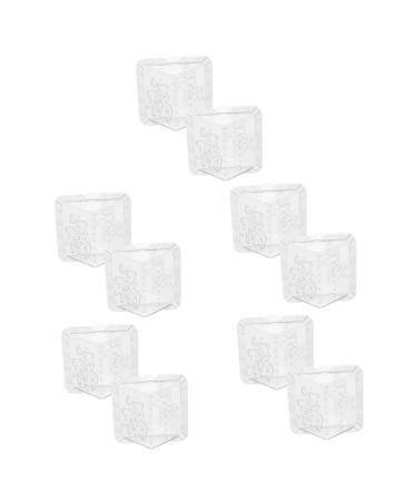 GANAZONO 10 Pcs Square Apple Molds Clear Fruit Plastic Fruit Mushroom Mold Shaping Mold Vegetable Alien