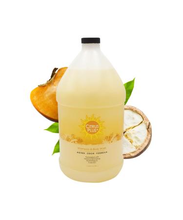 BoaVida Deodorizing Citrus Plus Elder Shampoo and Body Wash Made with Persimmon to Treat The Presence of Nonenal and Remove Old Person Smell 1 Gallon