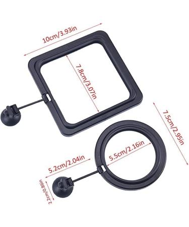 Taicols 2 Pack Feeding Ring Aquarium and Tank Floating Feeder Ring for Goldfish and Other Smaller Fish Aquarium Feeder Feeding A Aquarium Square Round Fish Food Feeders with Suction Cupquarium Fish - Buy Online on SooperMarket.com