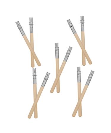 Mikinona 10pcs Eyebrow Pencil Extender Braces Extender Holder Brow Pencil Extension Lengthen Wooden Pole Tool