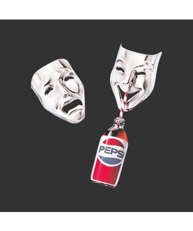 All+Every Pepsi Theatre Masks Women's T-Shirt S Charcoal - Buy Online on SooperMarket.com