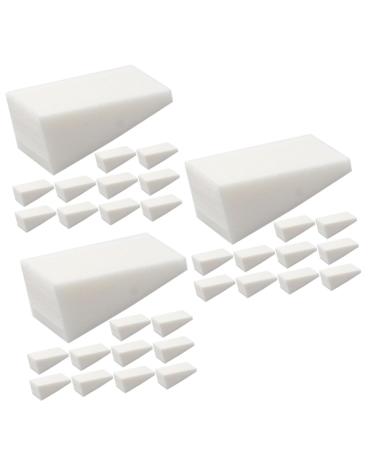 NOLITOY 60 Pcs Nail Sponge Triangle Makeup Nail Polish Tools Nail Art Design Tools Gradient Sponge for Nail Arts Nails Soft Manicure Tool Powder Puff White Nail Brush 1 Count (Pack of 1) Whitex3pcs