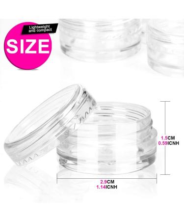 60Pcs Cosmetic Containers HNYYZL 3 Gram Clean Plastic Jar Travel Sample Empty Container for Lotion Eye Shadow Nails Powder Jewelry and Creams Sample Make-up Storage(Transparent 3ML) - Buy Online on SooperMarket.com