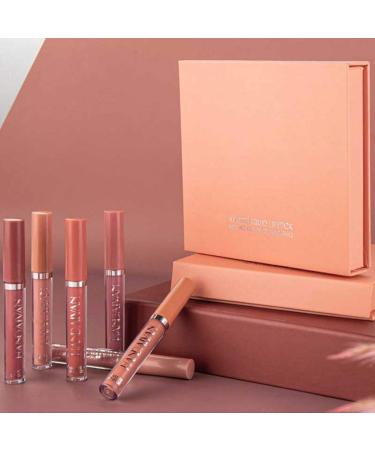 6 Colors Matte Lipstick Set for Women | Long-Lasting & Waterproof Lip Gloss | Non-Stick Cup | Lip Makeup Gift Set - Color A - Buy Online on SooperMarket.com