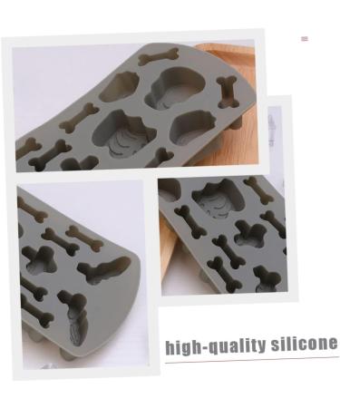 Alipis 2pcs Dessert Dark Molds Grey Bones Shape Cakes Baking Silicone Creative Skeleton Bone-Shaped Shaped - Buy Online on SooperMarket.com