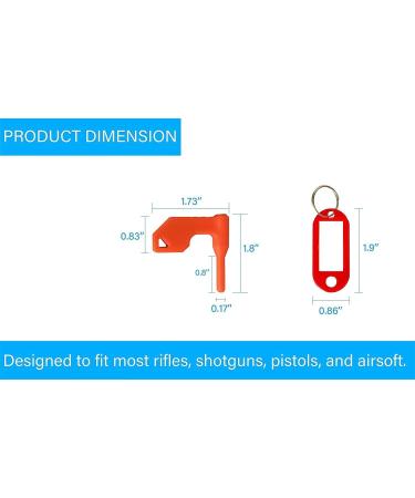 YINDIA Chamber Safety Gun Flags 12 Pack - Orange Flags with Red Key Chain Tags for Rifle, Handgun, Shotgun - Gun Range Necessities - Buy Online on SooperMarket.com