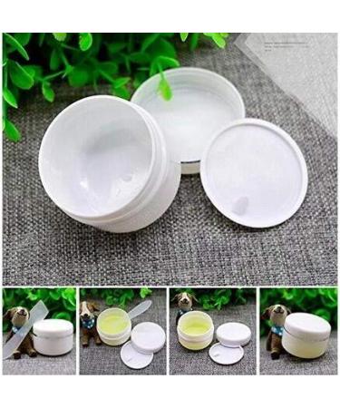 100ml Refillable Cosmetic Bottles with Dome Lid | White Silver Border Face Cream Lip Balm & Lotion Containers - International Shipping - Buy Online on SooperMarket.com