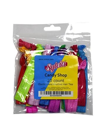 Syleia 20 Hair Ties - Candy Shop Colors - Bonus Hair Tie - Elastic Ponytail Holders 20 Pack - Buy Online on SooperMarket.com