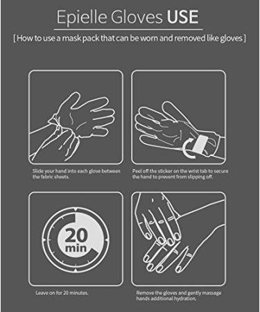 Epielle Moisturizing Hand Masks (6pk) | Hydrating Spa Gloves for Dry Hands | Sunflower Seed Oil, Avocado Oil, Vitamin E | Beauty & Skincare Gift - Buy Online on SooperMarket.com