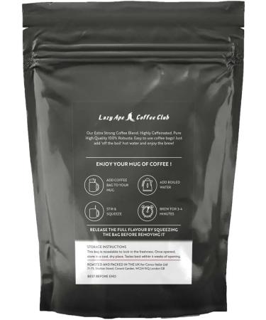 Lazy Ape Coffee Club - Extra Strong 50 Count Coffee Bags, Pack of 1 - Buy Online on SooperMarket.com
