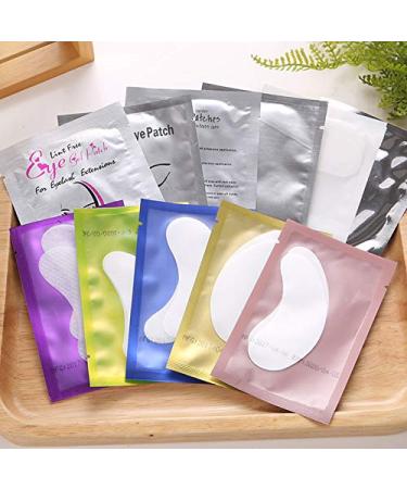 100 Pairs Under Eye Gel Pads for Lash Extensions - Pink+Purple | Lint Free Eyelash Extension Gel Patches Kit - Makeup Supplies - Buy Online on SooperMarket.com