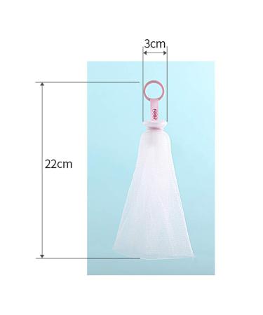 2-Piece Foam Net Facial Cleansing Shower Bubble Net - Easy Mesh Bag with Drawstring Design for Perfect Bubbles - Buy Online on SooperMarket.com
