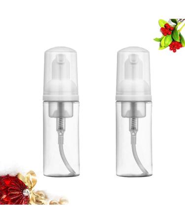 Solustre 2pcs 50ml Empty Refillable Clear Plastic Pump Bottle Mini Foam Dispenser Bottle for Lotion Cream Travel Small Container - Buy Online on SooperMarket.com