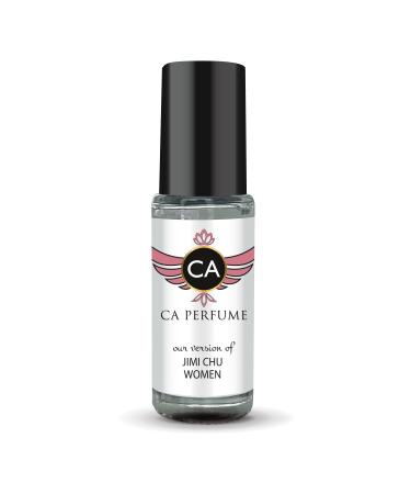 CA Perfume Impression of Jimi Chu Women For Women Replica Fragrance Body Oil Dupes Alcohol-Free Essential Aromatherapy Sample Travel Size Concentrated Long Lasting Attar Roll-On 0.14 Fl Oz/4ml-X1