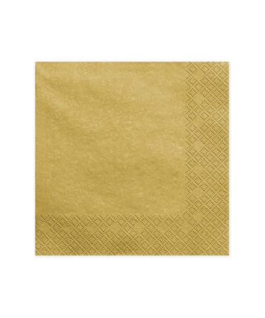 PartyDeco three-ply napkins gold met. 33x33cm 20 pcs. Wedding Birthday Christmas New Year's Eve Carnival