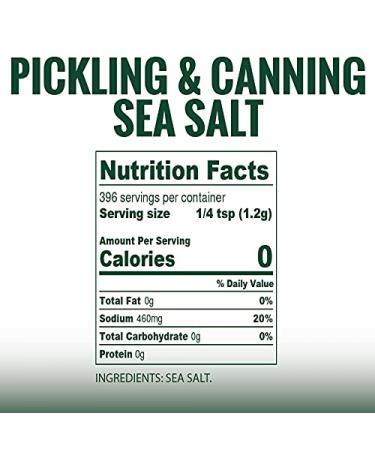 Caravel Gourmet Pickling & Canning Sea Salt - Fine Grain Salt for Home Curing - Non-Iodized  Gluten Free  No Additives  No Bleaching - Kosher Canning Kit Essential for Homemade Brine - (1lb Shaker) Pickling & Canning 1 Pou - Buy Online on SooperMarket.com
