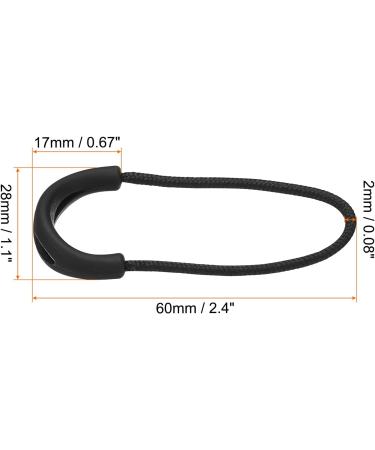 Patikil 15-Pack Zipper Trains Replacement Extension Cable - Fastening Labels for Luggage Backpacks Jackets | U-Form Black - International Shipping - Buy Online on SooperMarket.com
