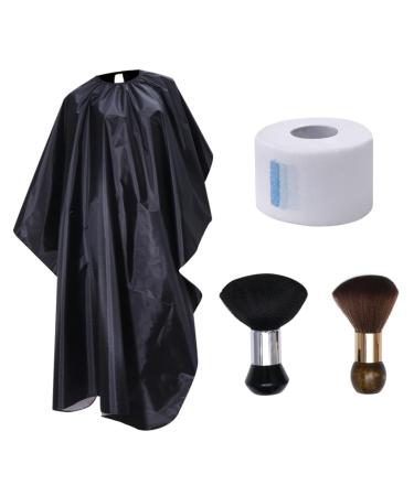 MUSISALY Set 4 Hairdressing Tools Set Hair Dye Gown Hairdressing Cape Hair Cutting Apron Salon Neck Duster Hair Color Apron Barber Neck Brush Haircutting Strips Haircut Neck Brush Plastic