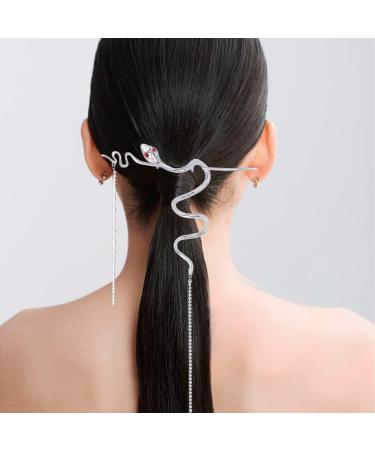 WEBEEDY 2 Pieces Snake Hair Sticks Vintage Tassels Punk Hair Chopsticks Distortion Hairpin Hairstyle Hair Accessories for Women - Buy Online on SooperMarket.com
