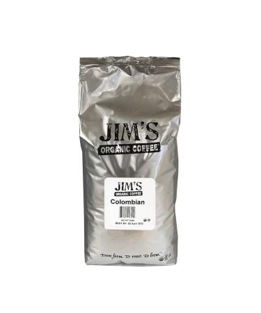 Jim’s Organic Coffee – Colombian Santa Marta – Single Origin, Medium Roast - Whole Bean, 5 lb Bag Medium Roast 5 Pound (Pack of 1)
