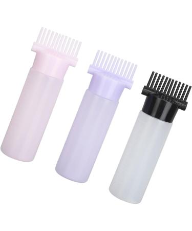 KKPLZZ 3 Colors Hair Coloring Oiling Bottle Root Comb Applicator Bottle with Graduated Scale for Beauty Salon - Buy Online on SooperMarket.com