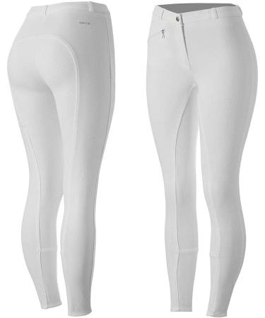 HORZE Active Women's Silicone Grip Full Seat Breeches - White, Size 32 - Buy Online on SooperMarket.com