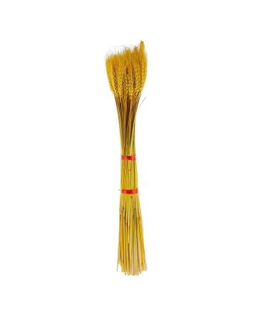 TOPBATHY Wheat Ear 200 Pcs Dried Wheat Ears Bouquet Barley Gift Dried Flowers. Wheat Ears Decor Yellowx2pcs 52X10CMx2pcs