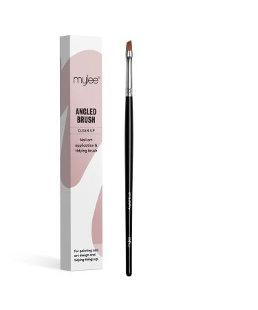 Mylee Brush For Gel Nail Art & Polish Application 7 Designs Oval Angled Ombre Fine Professional Quality Manicure Painting Tool Liner Drawing Pen for Home & Salon Use Angled Brush