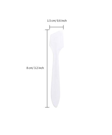 Senkary 200 Pack Disposable Makeup Spatulas - 3.2 Inch Frosted Plastic Cosmetic Spatula for Facial Creams and Masks (Translucent) | Bulk Pack - Buy Online on SooperMarket.com
