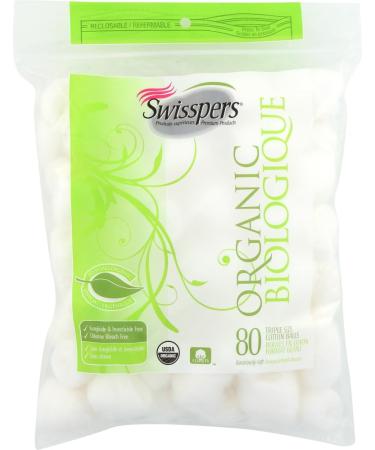 Swisspers Cotton Rounds 80 ea ( Pack of 3)