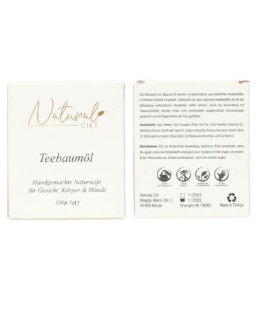 Natural Cilt Tee Baum Oil Soap - 100% Natural Handmade Shower Soap for All Skin Types - Certified Quality Tea Tree Soap (1 Pack) - Buy Online on SooperMarket.com