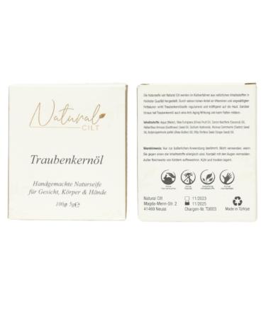 3x Natural Grape Seed Soap - 100% Handmade & Certified - Safe for All Skin Types - Natural Shower Gel - 300g Pack - Buy Online on SooperMarket.com