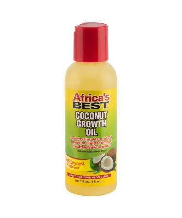 Africa's Best - Coconut Growth Oil  Enriched With Natural Vitamins & Essential Fatty Acids  Daily moisturizer or Hot Oil Treatment  Nourishes Your Scalp and Hair  4oz Bottle  Brown (1-160-04-1243)