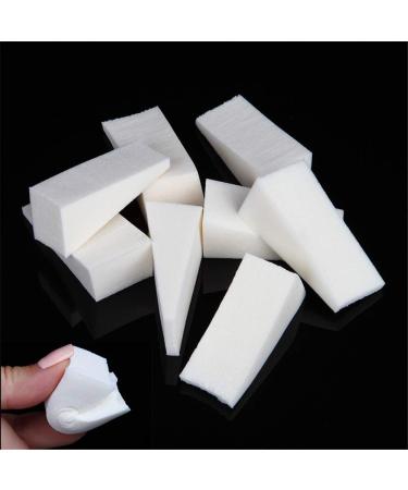 40pcs White Triangle Makeup Wedges - Premium Cosmetic Sponges for Flawless Foundation Application | Beauty Tools for Professional Makeup - Buy Online on SooperMarket.com