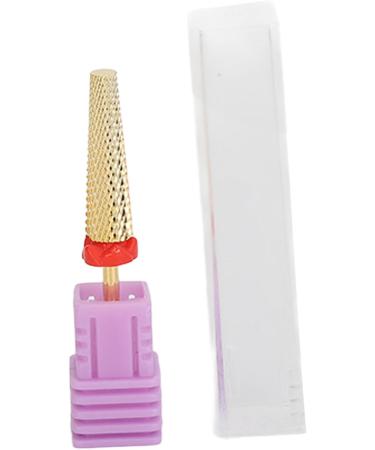 Manicure Drill Bit Nail Drill Bit Gold Multifunctional Cone Quick Sanding for Beauty Salon (132#-F) - Buy Online on SooperMarket.com