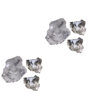 Toyandona 2st quartz mineral rehearsal geological specimens Teachers Sampling ores decorations mineral specimens beautiful decorations ore samples natural ores material white crystal 3x3cmx2pcs transparentx2stk
