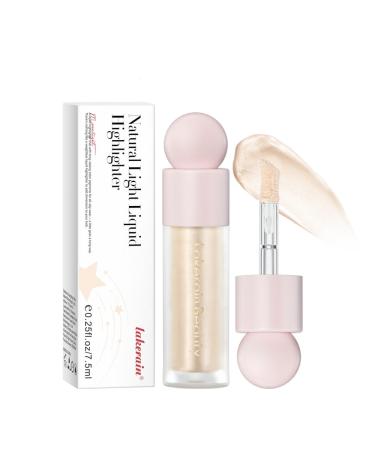 Liquid Highlighter Cream Highlighter Natural Light Face Body Glow Makeup Face Brightens Liquid Highlighter Festival Party MakeUp ( # 01 1PCS) # 01 1 G (1 Pack)