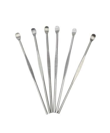 UKD 6Pcs Stainless Steel Ear Pick Curette Wax Remover Cleaner Tool Silver Earpick Exquisite Workmanship