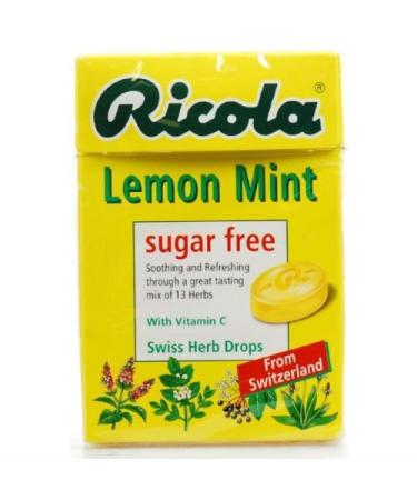 (12 PACK) - Ricola - Lemon Mint SF Lozenges Box | 45g | 12 PACK BUNDLE