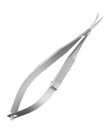 Rhinenet Cuticle Scissors Extra Fine Professional Precision Pointed Stainless Steel Nail Trimming Scissors Stratum Corneum Scissors for Eyebrows Eyelashes Nail Trimming and Dry Skin (Silver)
