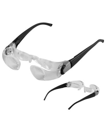Weduspaty Magnifying Glasses Adjustable 4X Magnifying Eyewear Anti-Glare Wearable Magnifier Glasses Great for Seniors Watching TV for Low Vision Reading Fishing For Presbyopia