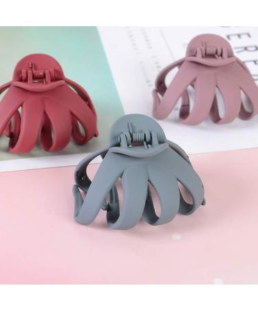 UTENEW Set of 6 Medium Hair Claw Clips - No-Slip Grip Octopus Jaw Clips for Thick Hair - Daily Hairstyle Accessories (6 Colors) - Buy Online on SooperMarket.com