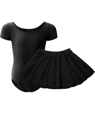 WEGETIT Girls Gymnastics Leotard with Tutu Skirt - Black, 10-12 Years - Buy Online on SooperMarket.com