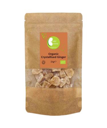 Organic Crystallised Ginger - Certified Organic - by Busy Beans Organic (1kg)