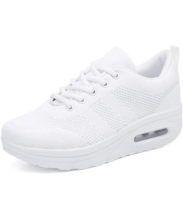 Sistke Women's Outdoor Sneakers - Lightweight Breathable Plateau Sports Shoes - Mesh Running & Street Shoes in Black (Size 36 EU) - Buy Online on SooperMarket.com