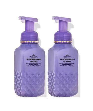 Bath & Body Works Blackberries & Basil Gentle Foaming Hand Soap 8.75 Ounce 2-Pack (Blackberries & Basil) 1.46 pounds 17.5 Ounce Blackberries & Basil 8.75 Ounce
